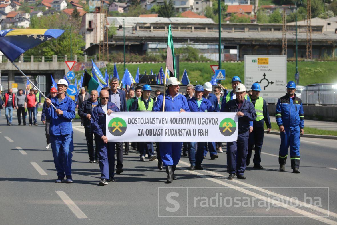 Protest rudara u Sarajevu za Prvi maj - undefined